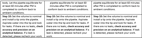 Step 10 for preventative maintenance of the Pipet-Lite