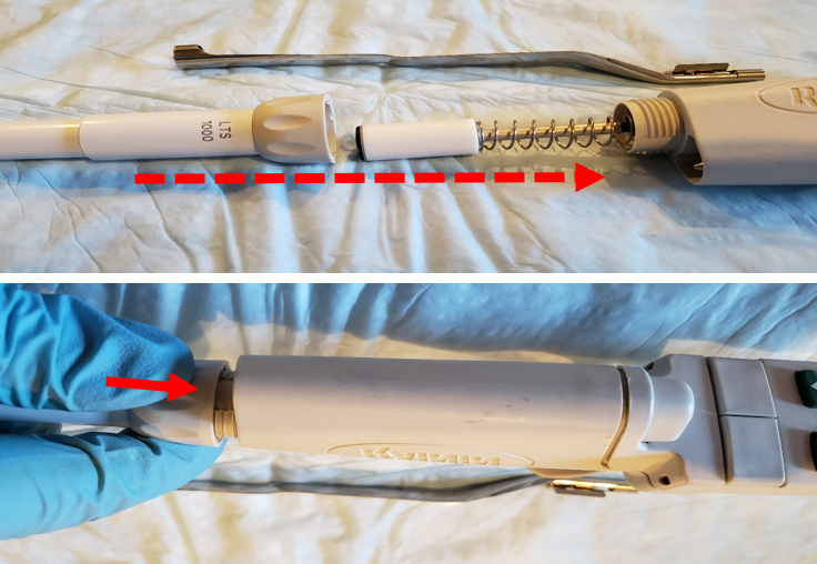 Reassembling the lower part on the EDP3-Plus
