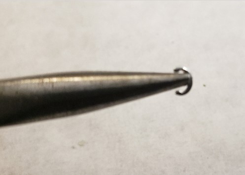 C-clip in needle nose pliers