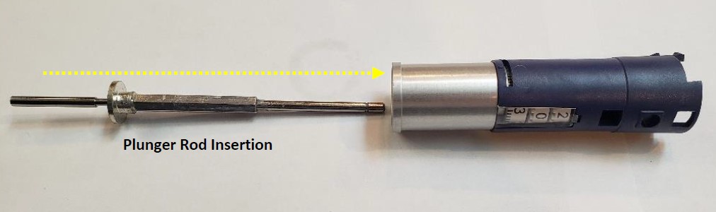 plunger rod insertion