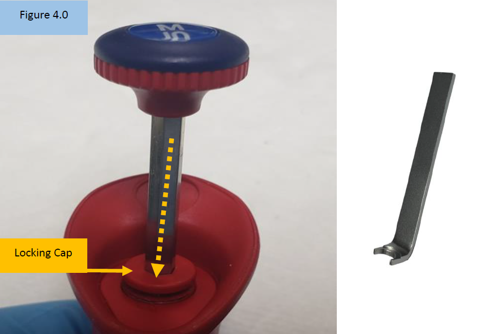 Microman calibration - adjustment knob Locking cap seated