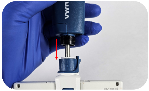 removing Pipetman M / VWR Electronic lower part
