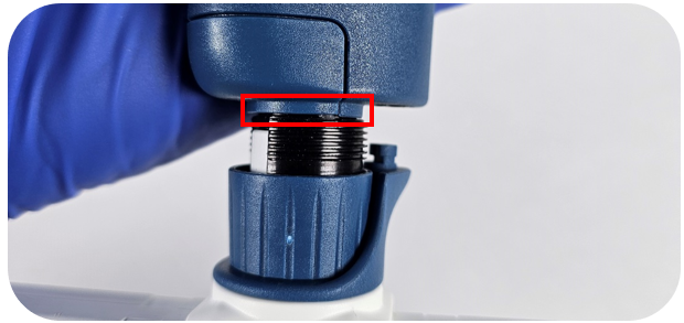 o-ring location (Pipetman M / VWR Electronic)