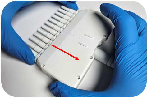 Remove top edge of the housing